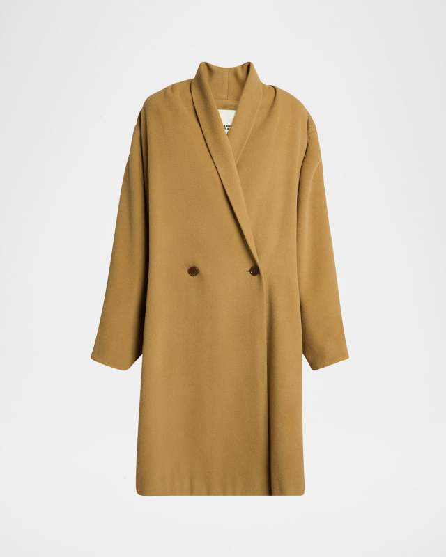Elise Double-Breasted Wool Cashmere Coat